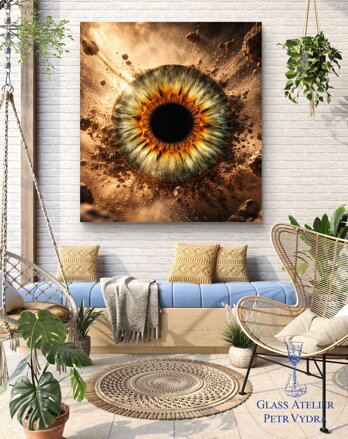 Fotoplátno - Iris foto - fotografie vaší duhovky jako obraz - Efekt ,, Velký třesk 2 ,,