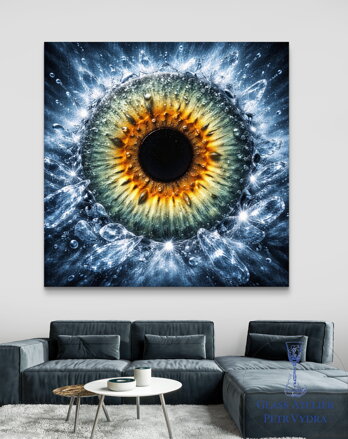 Autorská fotografie na galerijním fotopapíře - Iris foto - fotografie vaší duhovky jako obraz - Efekt ,,Splasch,,