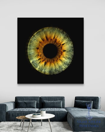 Fotoplátno - Iris foto - fotografie vaší duhovky jako obraz - Efekt ,,Černé pozadí,,