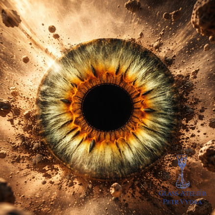 Digitální fotografie - Iris foto - fotografie vaší duhovky jako obraz - Efekt ,, Velký třesk 2 ,,