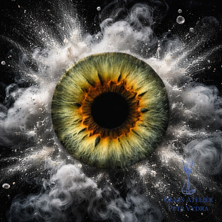 Digitální fotografie - Iris foto - fotografie vaší duhovky jako obraz - Efekt ,Mlhovina,,