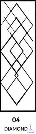 Dekorativní pískovaná tabule skla do okna, skříní nebo dveří ( diamond 4 )