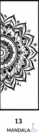 Dekorativní pískovaná tabule skla do okna, skříní nebo dveří ( mandala 13 )