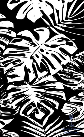 Dekorativní pískovaná tabule skla do okna, skříní nebo dveří  ( listy 2 - moderní vzor