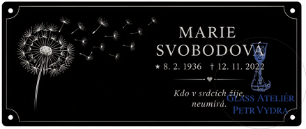Vzor č 13 - Náhrobní desky z akrylátového skla s kvalitním UV tiskem