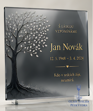 Vzor č 23 - Náhrobní desky z akrylátového skla s kvalitním UV tiskem