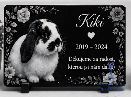 Vzor č. 26  Náhrobní pomníček z Akrylátového skla pro domácí mazlíčky - 