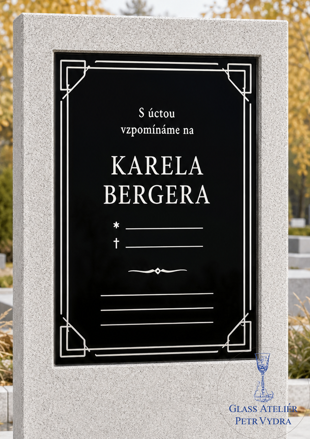 V106 Černá náhrobní deska - 