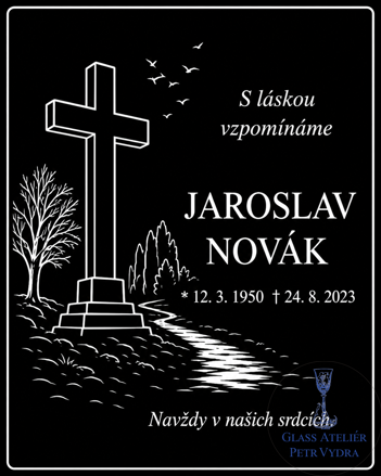 V111 černá  náhrobní deska - 