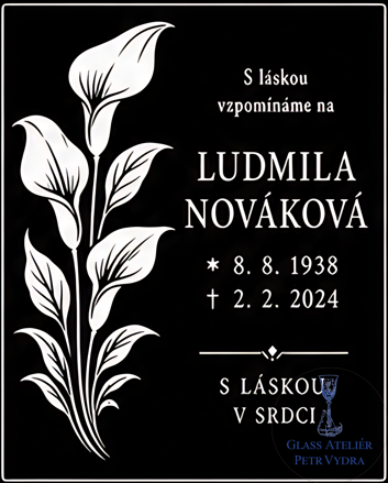 V114 černá  náhrobní deska - 