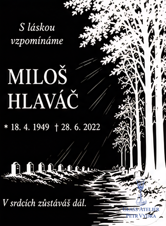 V 64. Černá náhrobní deska - 
