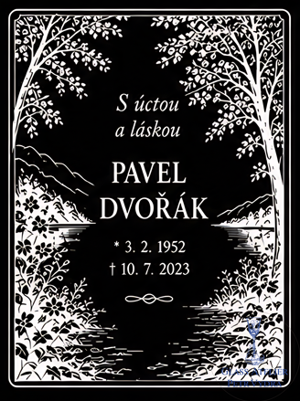 V 72 Černá náhrobní deska - 