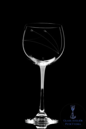 6x Weinglas (450 ml) - zartes Motiv