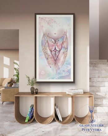 Obraz na akrylátovém skle - Abstrakce Ženské torzo