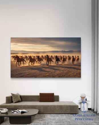 Fotoplátno - - Stádo koní