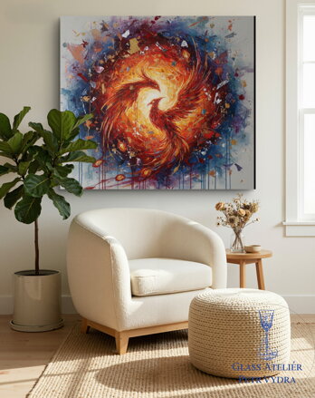 Obraz na akrylátovém skle - Abstrakce moderního umění  Fenix
