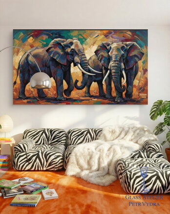 Fotoplátno - Abstrakce moderního umění  Sloni