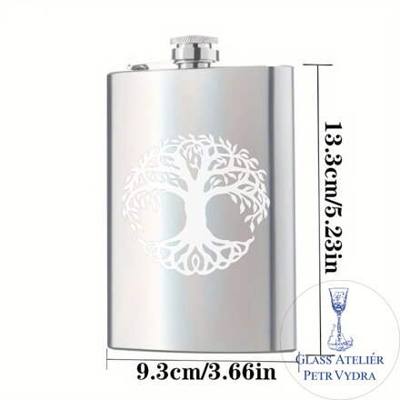 Placatka s motivem strom života - Gravírování do kovu