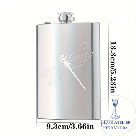 Placatka s motivem vážka - Gravírování do kovu