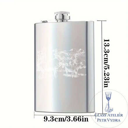 Placatka s motivem losy v přírodě - Gravírování do kovu