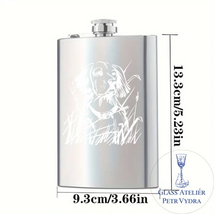 Placatka s motivem lovecký pes 2 - Gravírování do kovu