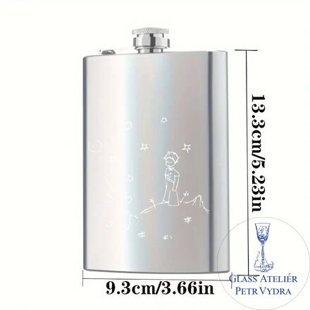 Placatka s motivem Malý princ na planetce - Gravírování do kovu