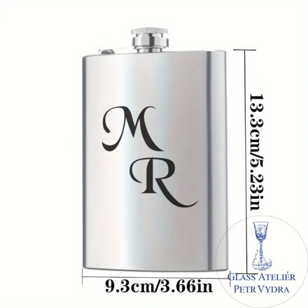 Placatka s monogramem - Gravírování do kovu