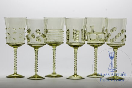 6x Sklenice z historického skla (ml) 14040/6a 