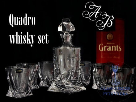Quadro whisky set- 7 kusov s monogramom