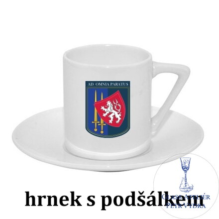 Hrnek s podšálkem s vaším textem, fotografií nebo motivem ( fotografie je vzorová )