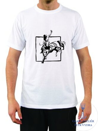 Tričko s krátkým rukávem Unisex - potisk motivu rodeo