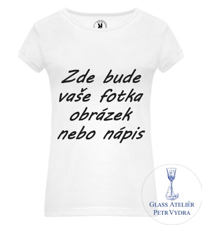 Dámské tričko Hawaii - bílé - potisk vlastního motivu