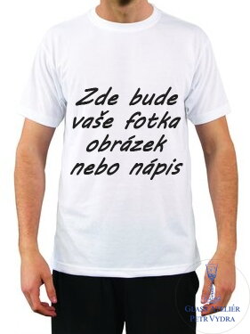 Tričko s krátkým rukávem Unisex - bílá - potisk vlastního motivu