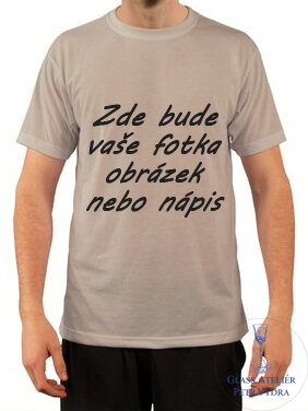 Tričko s krátkým rukávem Unisex - béžová - potisk vlastního motivu