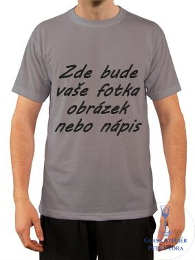 Tričko s krátkým rukávem Unisex - tmavě šedá - potisk vlastního motivu