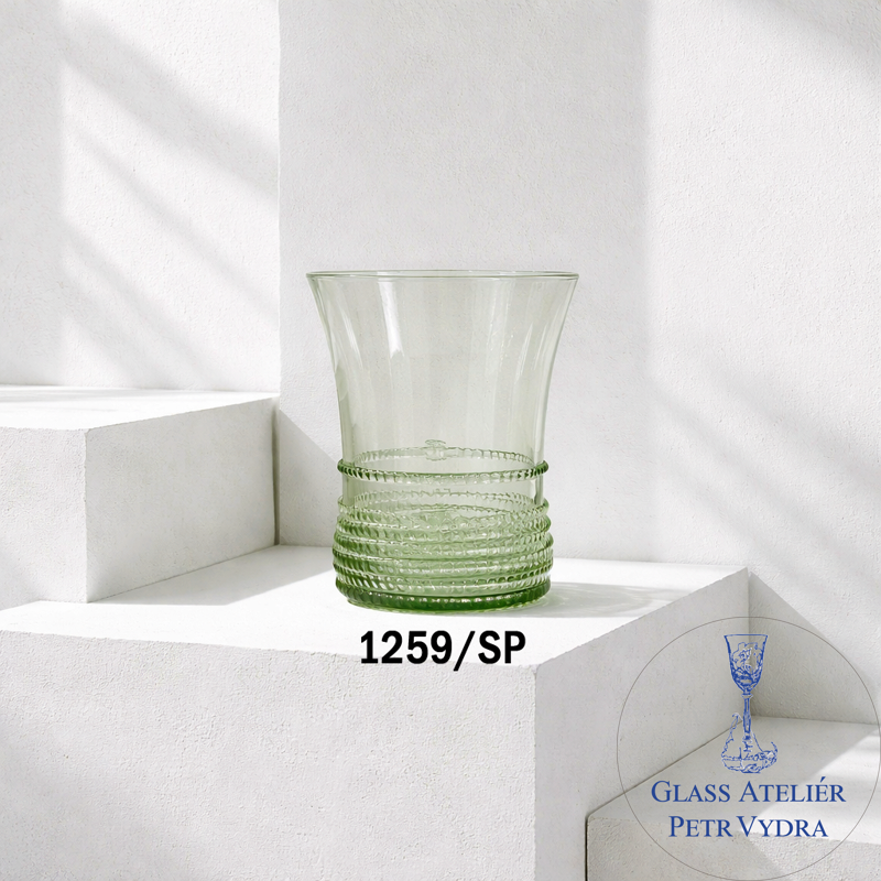 Historické sklo 2x- sklenice whisky 1259/SP/300 