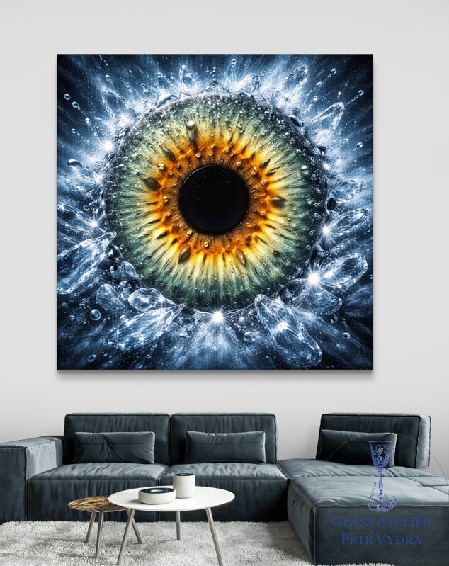 Fotoplátno - Iris foto - fotografie vaší duhovky jako obraz - Efekt ,,Splasch,,