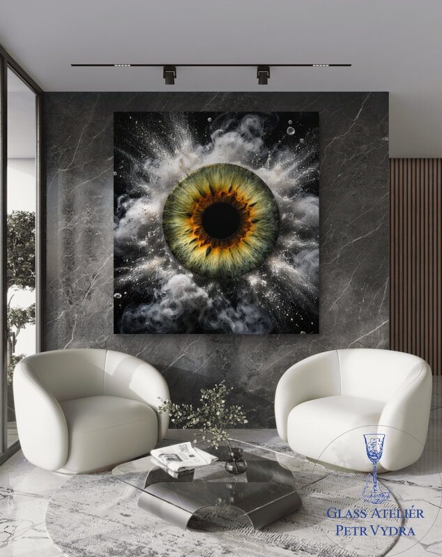 Fotoplátno - Iris foto - fotografie vaší duhovky jako obraz - Efekt ,Mlhovina,,