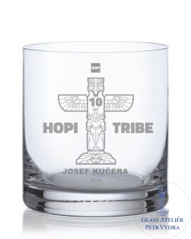 Firmengeschenk - Whiskyglas mit eigenem Logo, Text (320 ml)
