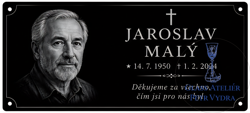 Vzor č 11 - Náhrobní desky z akrylátového skla s kvalitním UV tiskem