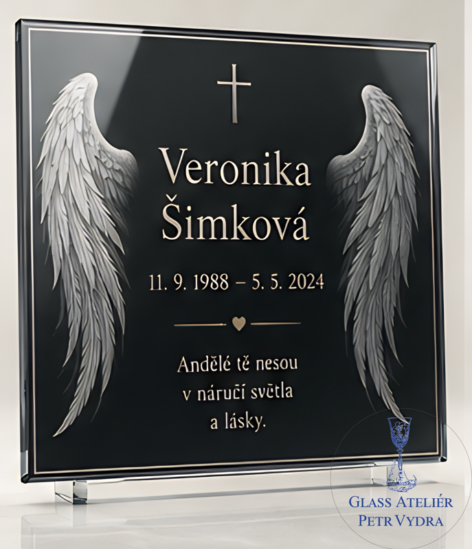Vzor č 28 - Náhrobní desky z akrylátového skla s kvalitním UV tiskem