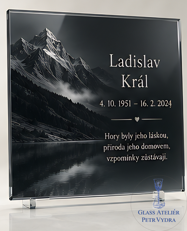 Vzor č 29 - Náhrobní desky z akrylátového skla s kvalitním UV tiskem
