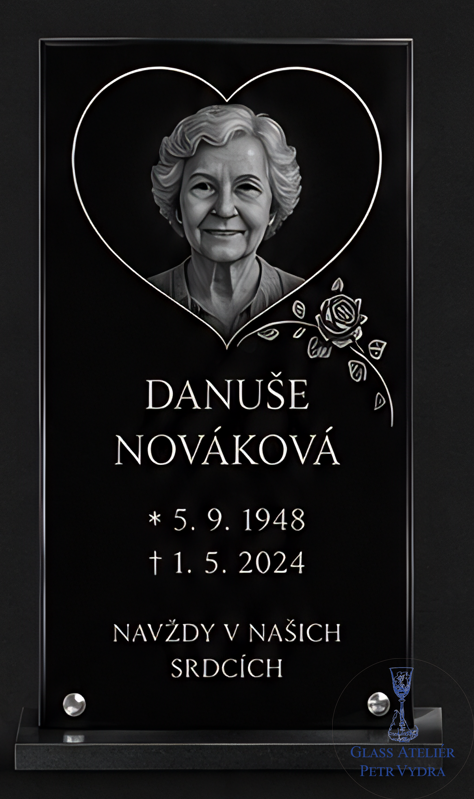 Vzor č 42 - Náhrobní desky z akrylátového skla s kvalitním UV tiskem