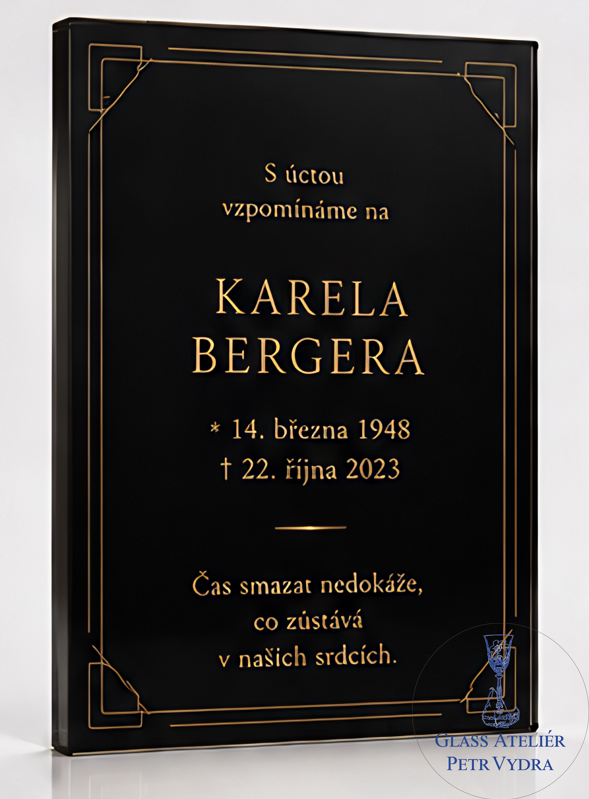Vzor č 48 - Náhrobní desky z akrylátového skla s kvalitním UV tiskem