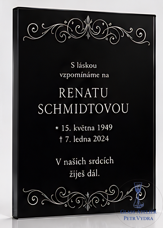 Vzor č 58 - Náhrobní desky z akrylátového skla s kvalitním UV tiskem