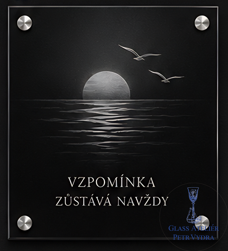 Vzor č 66 - Náhrobní desky z akrylátového skla s kvalitním UV tiskem