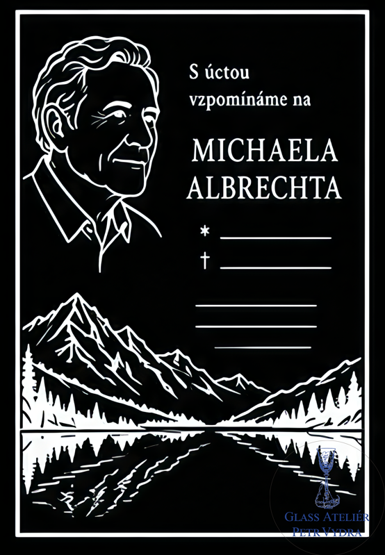V 104 Černá náhrobní deska - 