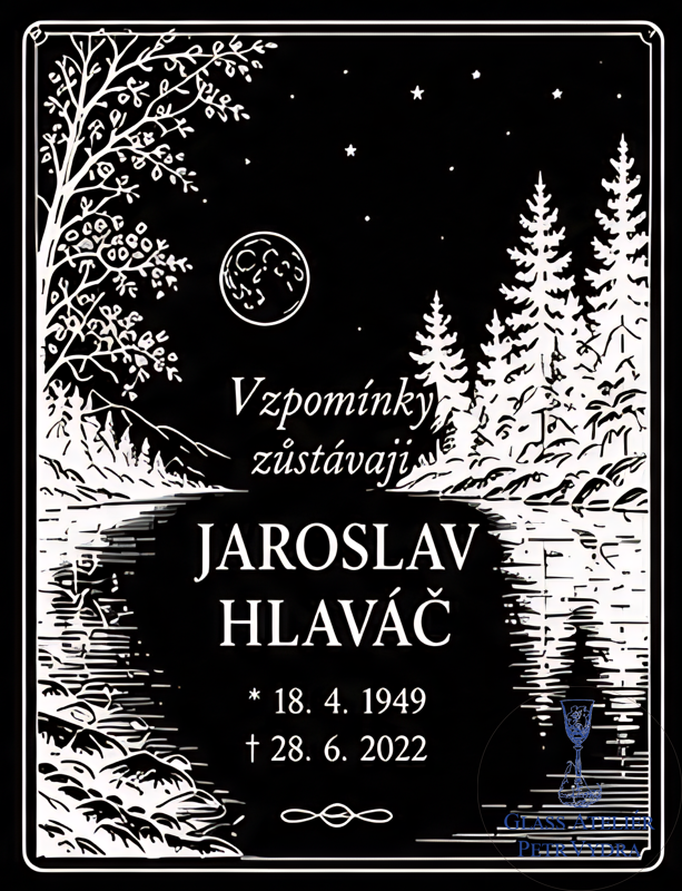 V 73 Černá náhrobní deska - 