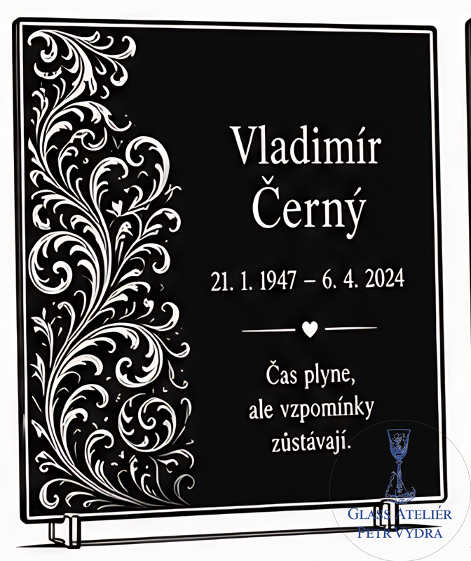 V98 Černá náhrobní deska - 