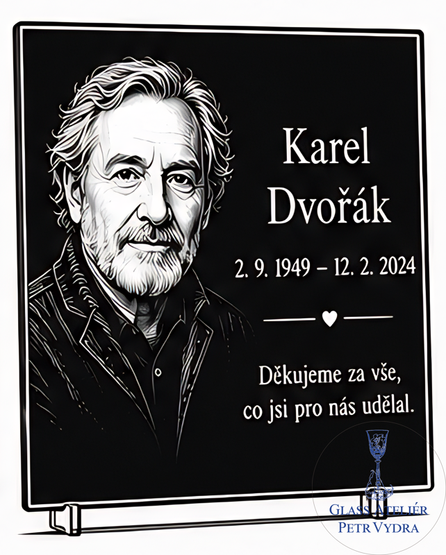 V99 Černá náhrobní deska - 